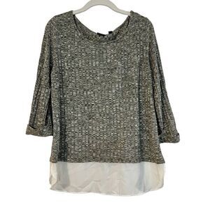 Soho Jeans New York & Company Large Grey Sweater White Bottom